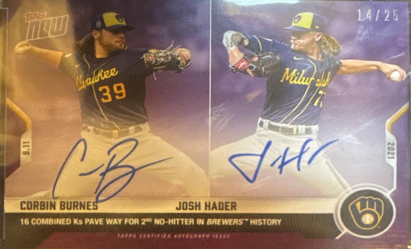 Corbin Burnes / Josh Hader [Autograph] #792C