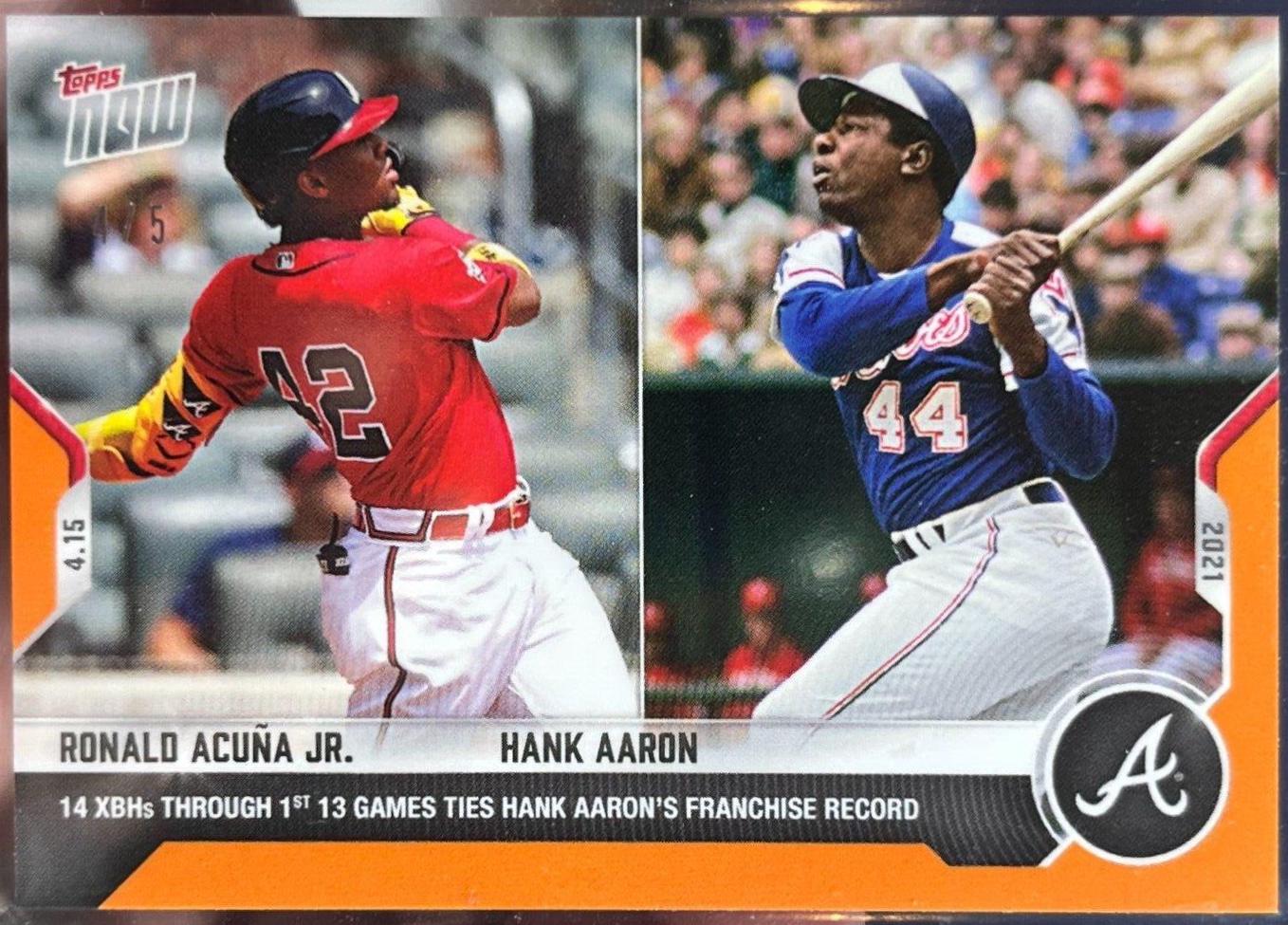 Ronald Acuna Jr. / Hank Aaron [Orange] #81