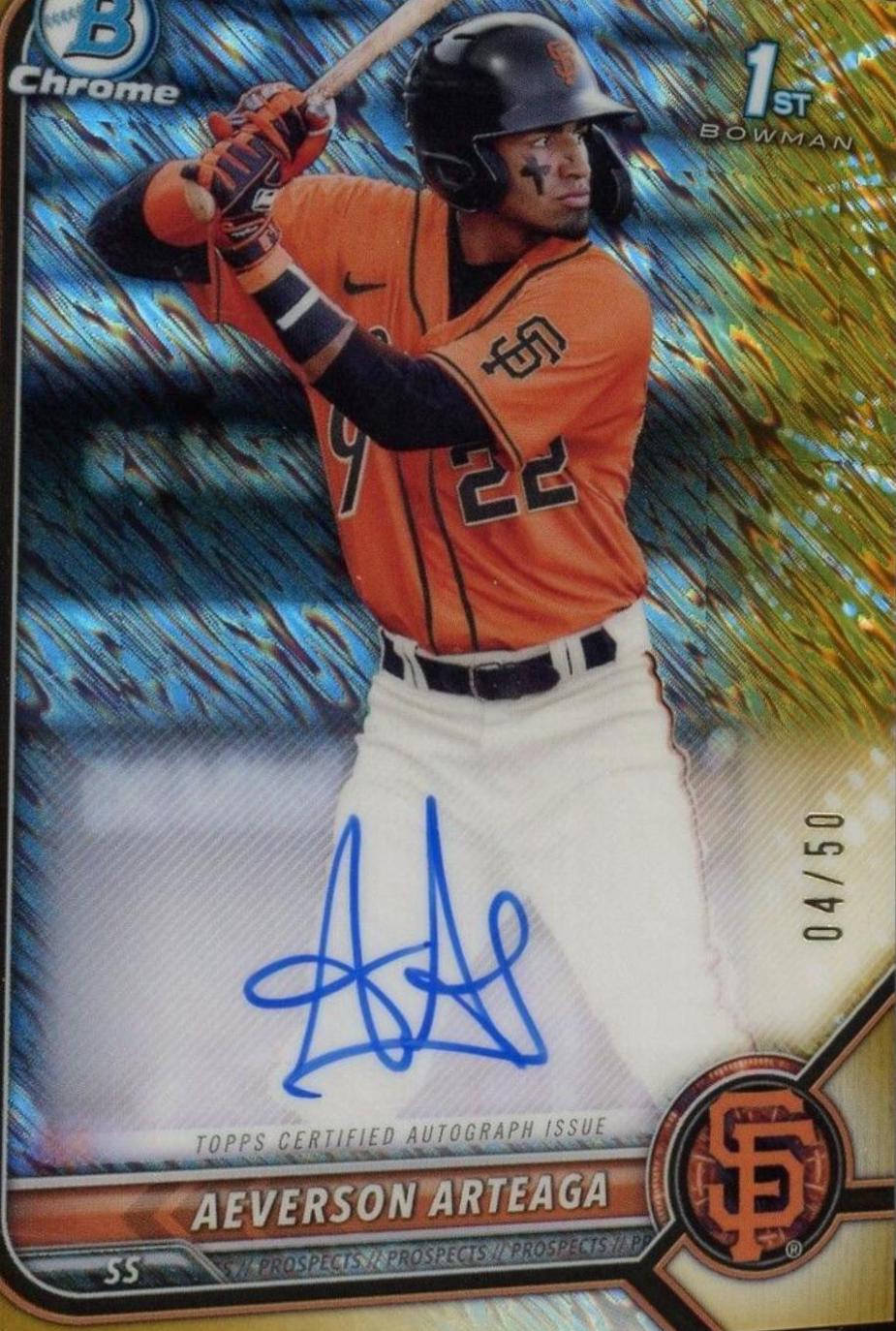 Aeverson Arteaga [Gold Shimmer Refractor] #CPA-AA