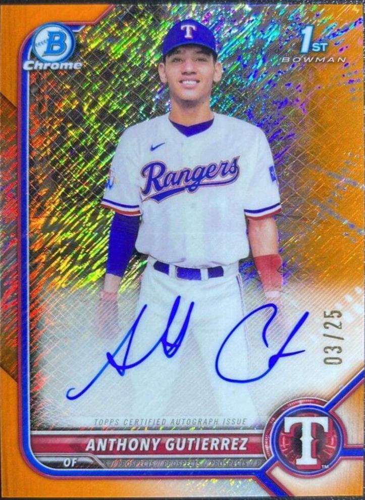 Anthony Gutierrez [Orange Shimmer Refractor] #CPA-AG
