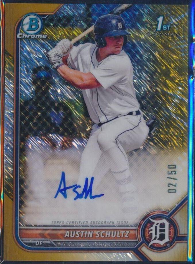 Austin Schultz [Gold Shimmer Refractor] #CPA-AST