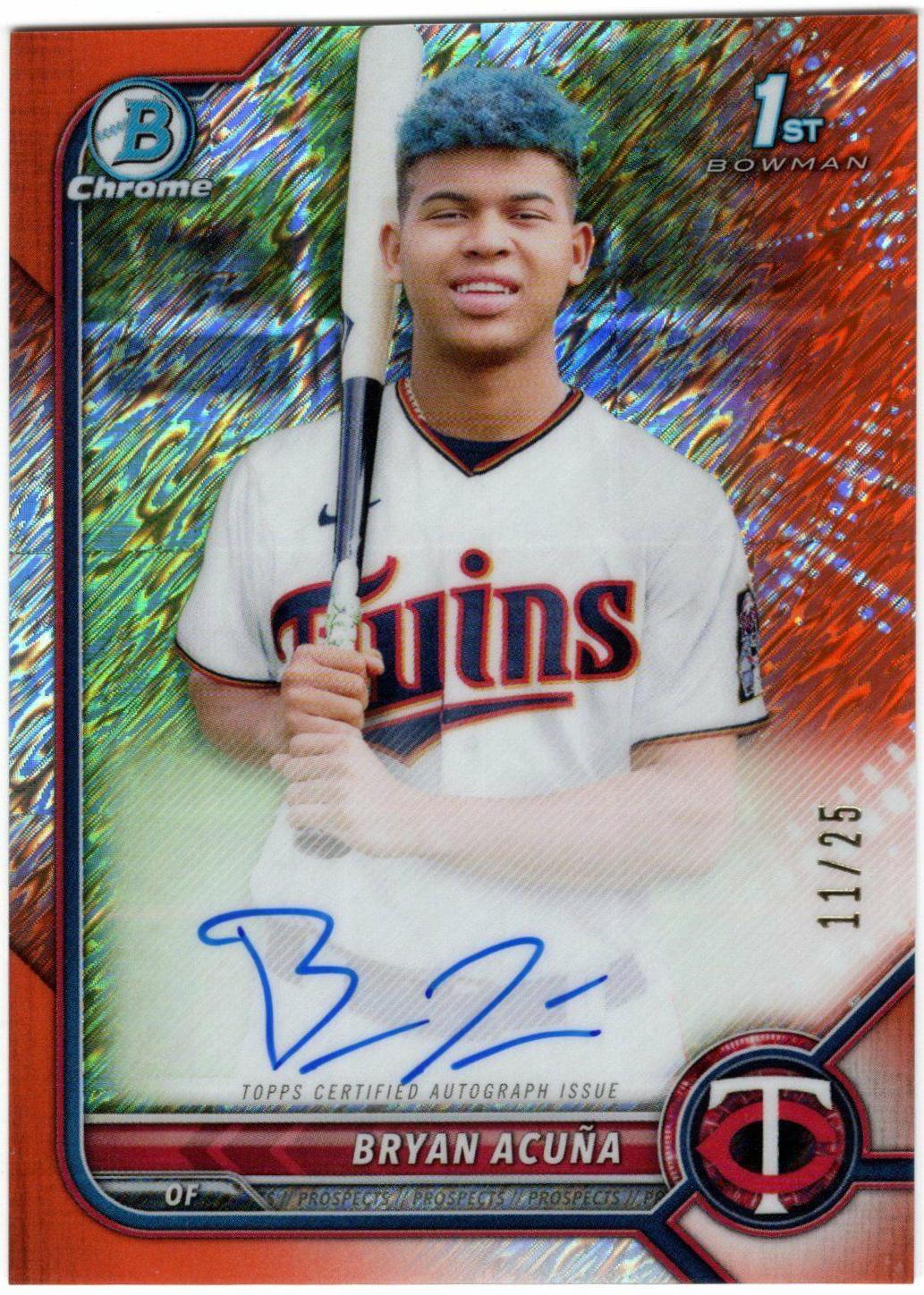 Bryan Acuna [Orange Shimmer Refractor] #CPA-BA