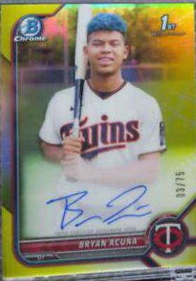 Bryan Acuna [Yellow Refractor] #CPA-BA