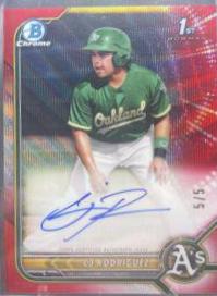CJ Rodriguez [Red Shimmer Refractor] #CPA-CJR