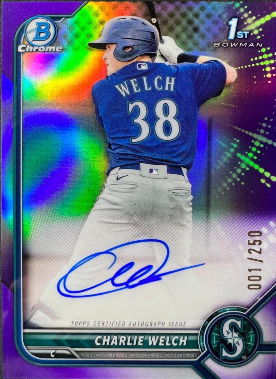 Charlie Welch [Purple Refractor] #CPA-CW