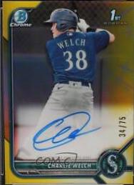 Charlie Welch [Yellow Refractor] #CPA-CW
