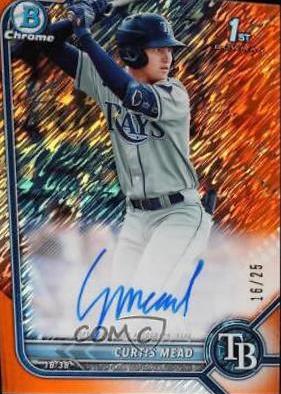 Curtis Mead [Orange Shimmer Refractor] #CPA-CM