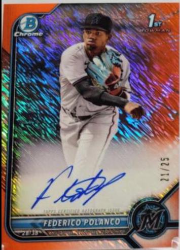 Federico Polanco [Orange Shimmer Refractor] #CPA-FP