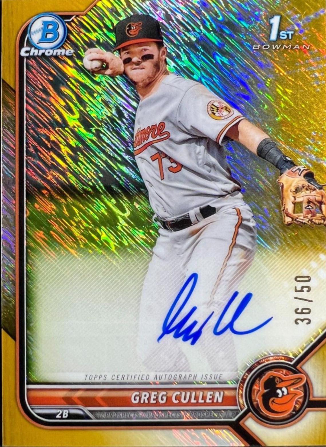 Greg Cullen [Gold Shimmer Refractor] #CPA-GC
