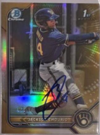 Jackson Chourio [Gold Refractor] #CPA-JCO