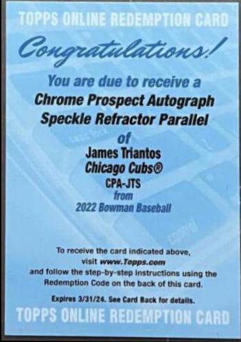 James Triantos [Speckle Refractor] #CPA-JTS