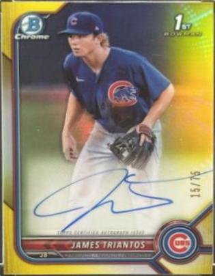 James Triantos [Yellow Refractor] #CPA-JTS
