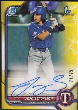 JoJo Blackmon [Yellow Refractor] #CPA-JBN
