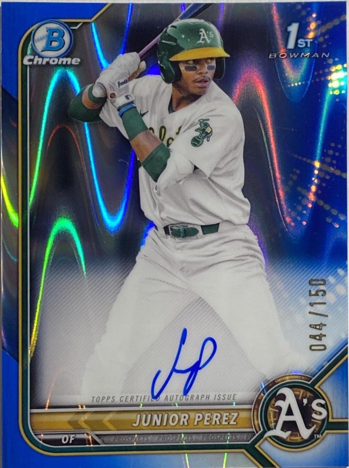 Junior Perez [Blue RayWave Refractor] #CPA-JP