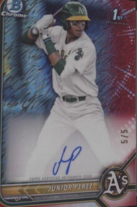 Junior Perez [Red Shimmer Refractor] #CPA-JP