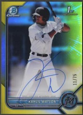 Kahlil Watson [Yellow Refractor] #CPA-KW