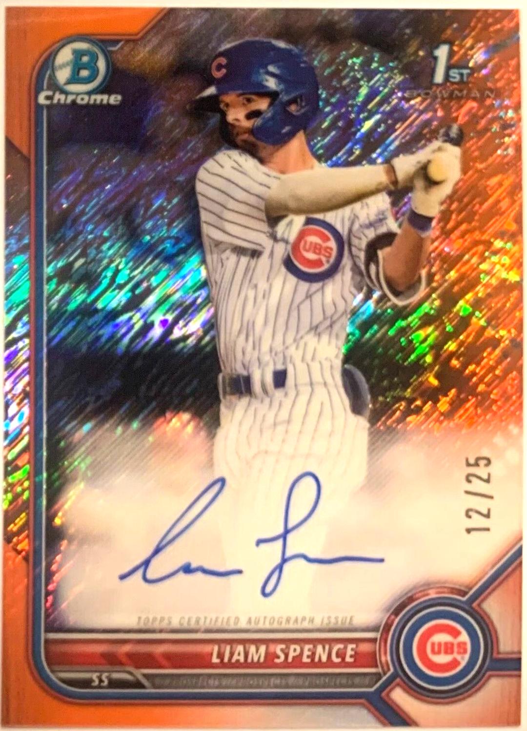 Liam Spence [Orange Shimmer Refractor] #CPA-LS