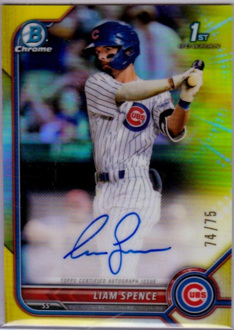 Liam Spence [Yellow Refractor] #CPA-LS