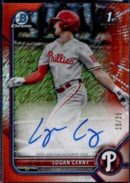 Logan Cerny [Orange Shimmer Refractor] #CPA-LC