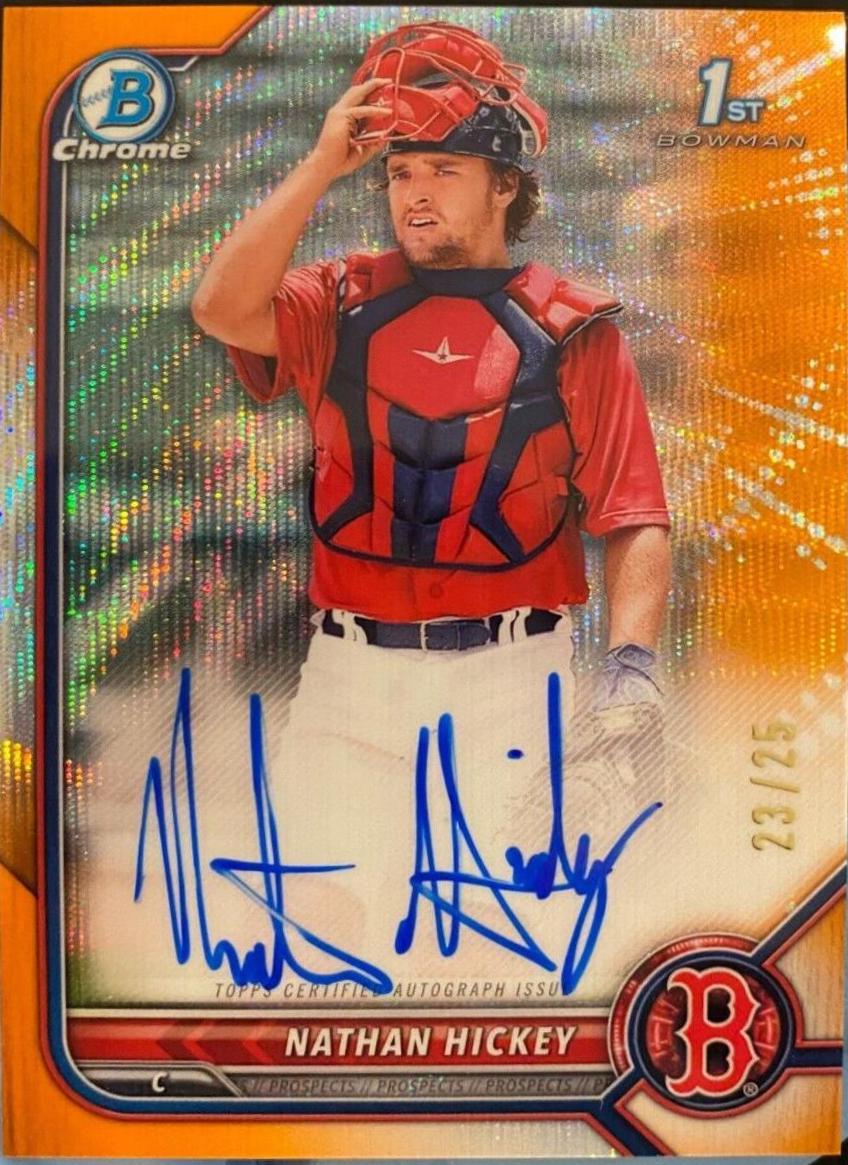Nathan Hickey [Orange Wave Refractor] #CPA-NH