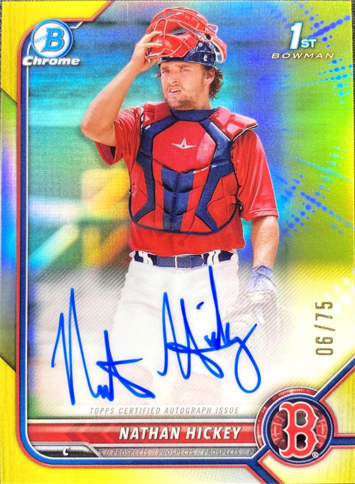 Nathan Hickey [Yellow Refractor] #CPA-NH
