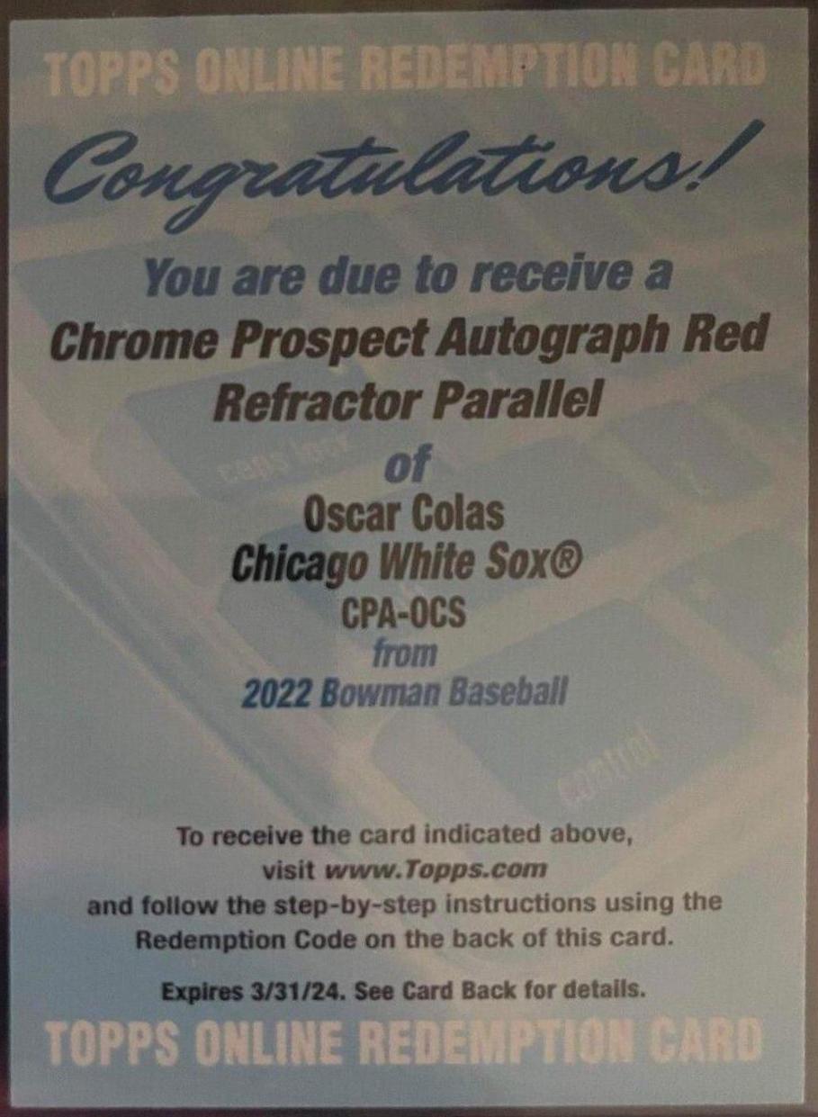 Oscar Colas [Red Refractor] #CPA-OCS