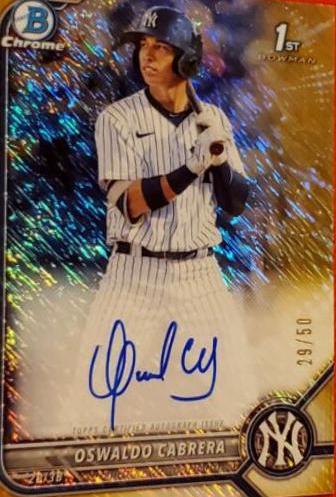 Oswaldo Cabrera [Gold Shimmer Refractor] #CPA-OC