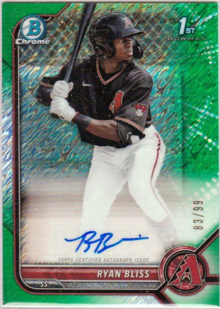 Ryan Bliss [Green Shimmer Refractor] #CPA-RB