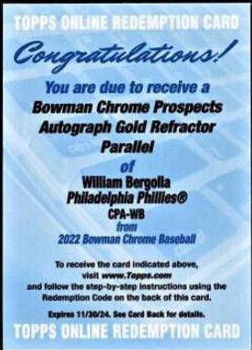 William Bergolla [Gold Refractor] #CPA-WB