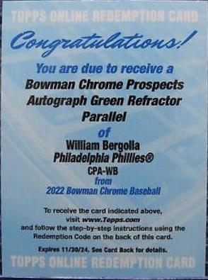 William Bergolla [Green Refractor] #CPA-WB
