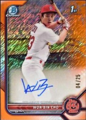 Won Bin Cho [Orange Wave Refractor] #CPA-WC