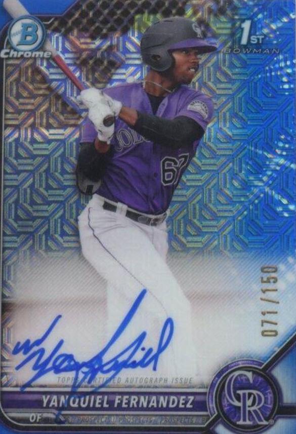 Yanquiel Fernandez [Blue RayWave Refractor] #CPA-YFZ