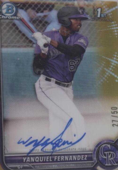 Yanquiel Fernandez [Gold Refractor] #CPA-YFZ