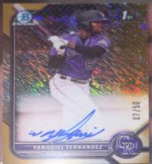 Yanquiel Fernandez [Gold Shimmer Refractor] #CPA-YFZ