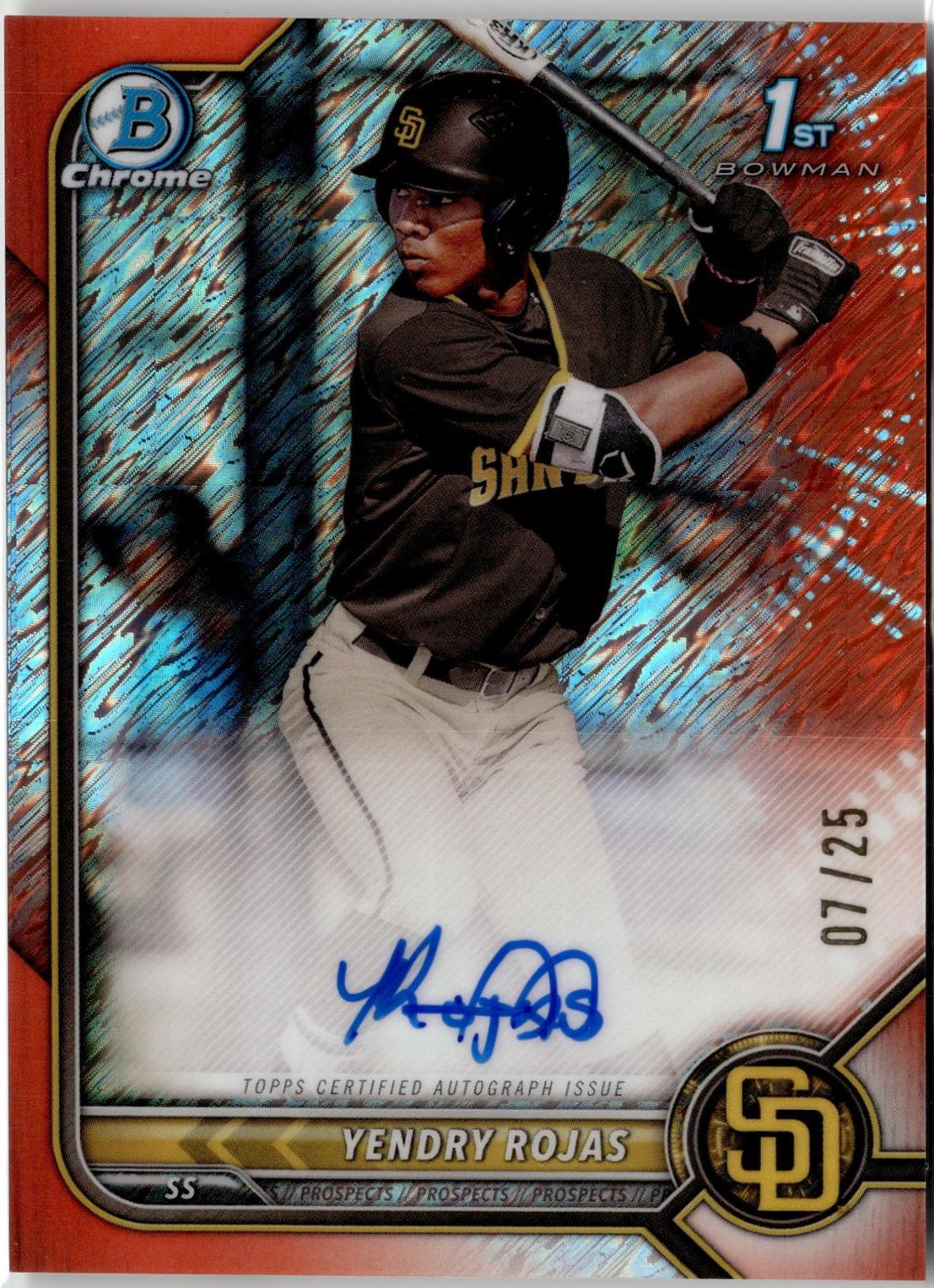 Yendry Rojas [Orange Shimmer Refractor] #CPA-YR