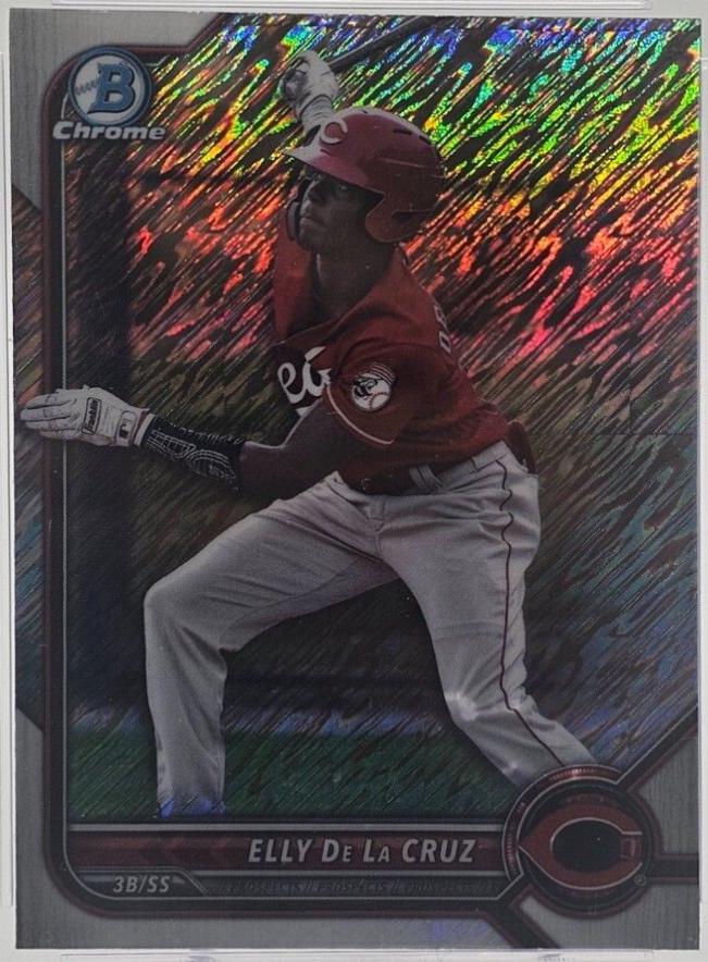 Elly De LA Cruz [Orange Shimmer Refractor] #BCP-50
