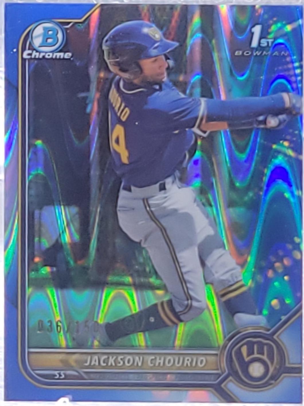 Jackson Chourio [Blue RayWave Refractor] #BCP-79