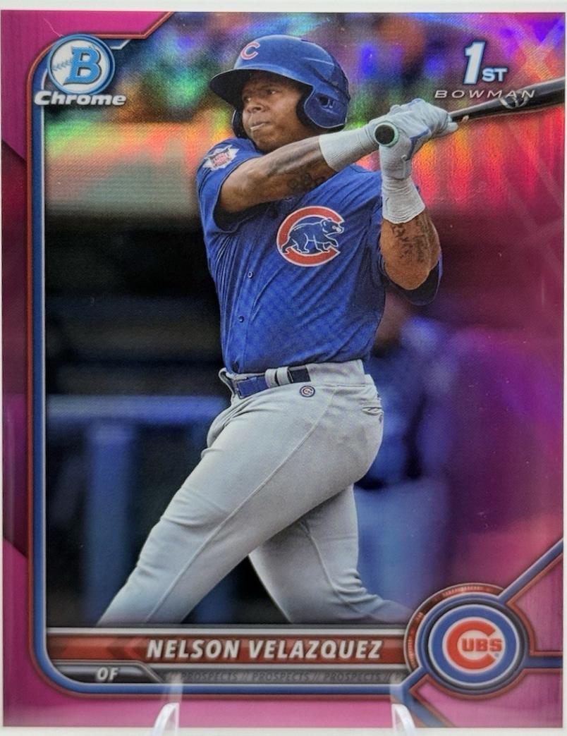Nelson Velazquez [Fuchsia Pink Shimmer Refractor] #BCP-194