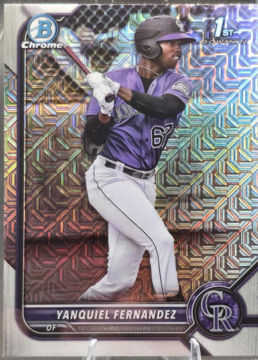 Yanquiel Fernandez [Fuchsia Pink Mojo Refractor] #BCP-191