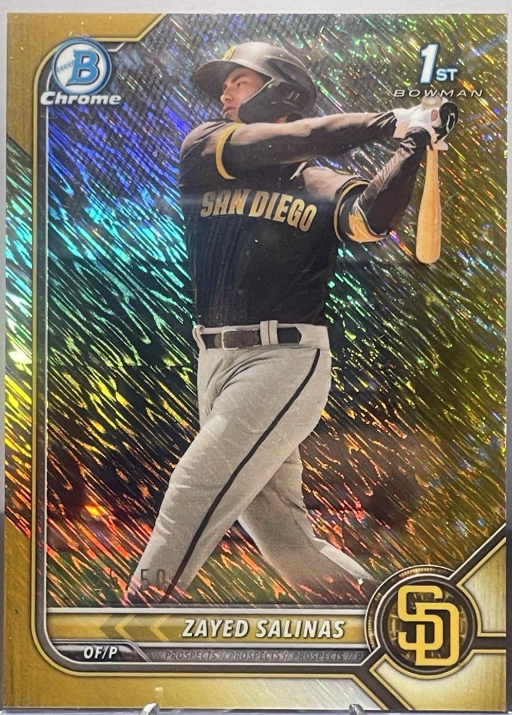 Zayed Salinas [Gold Shimmer Refractor] #BCP-122