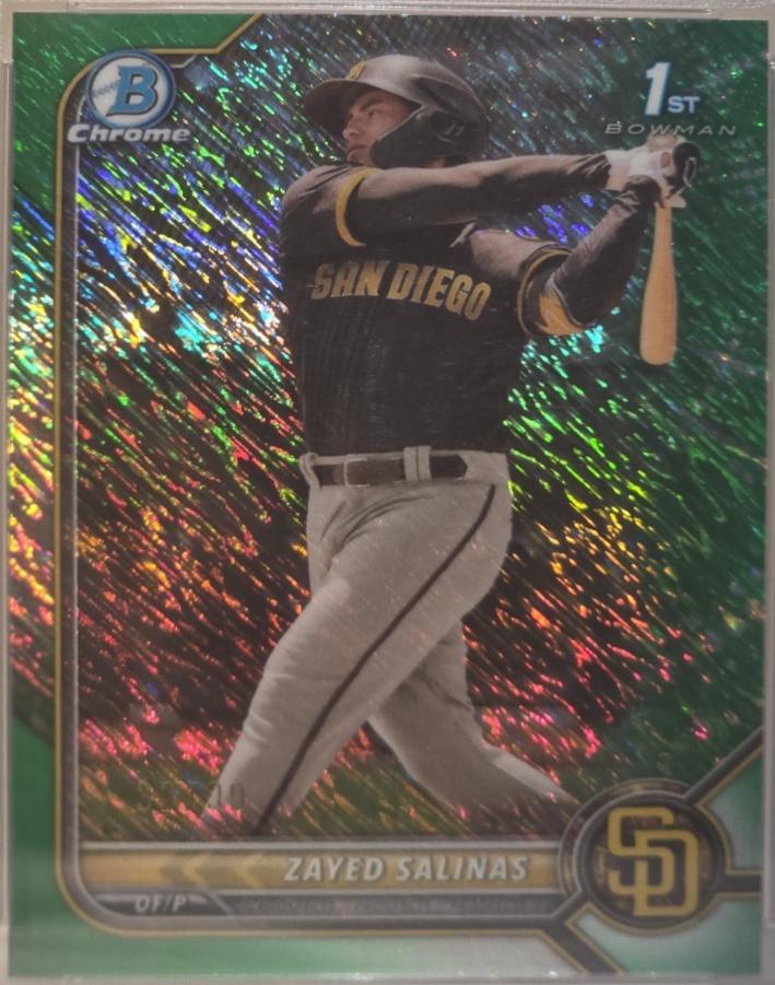 Zayed Salinas [Green Shimmer Refractor] #BCP-122