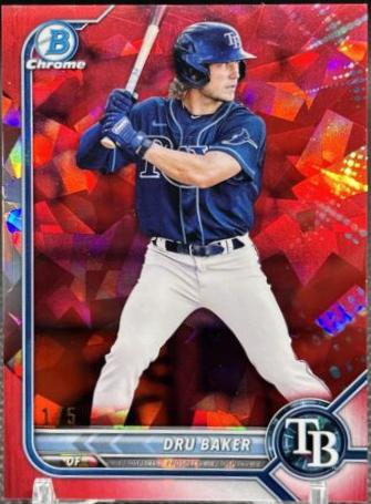 Dru Baker [Sapphire Red Refractor] #BDC-158