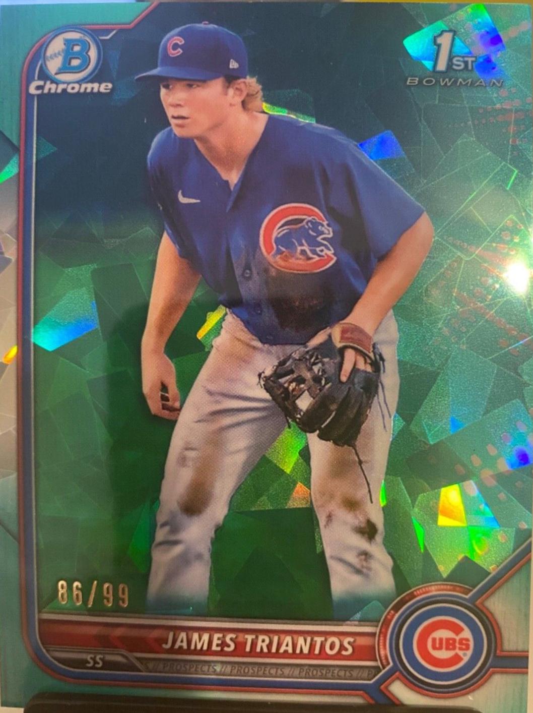 James Triantos [Sapphire Aqua Refractor] #BDC-166