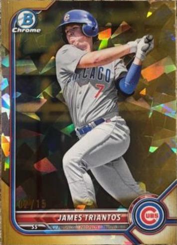 James Triantos [Sapphire Gold Refractor] #BDC-166