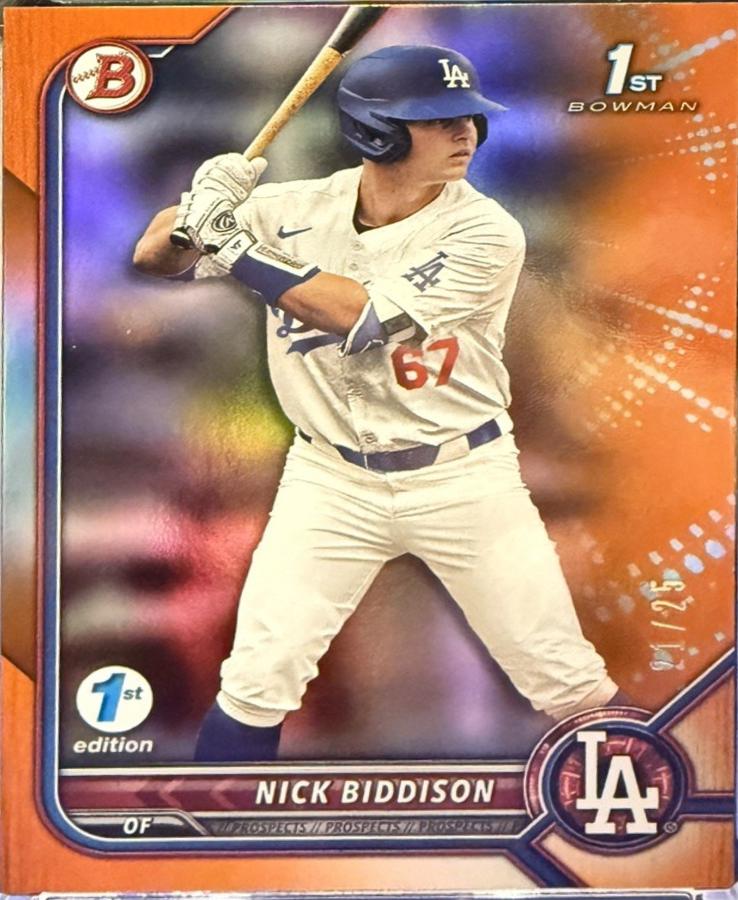 Nick Biddison [Sapphire Orange Refractor] #BDC-165