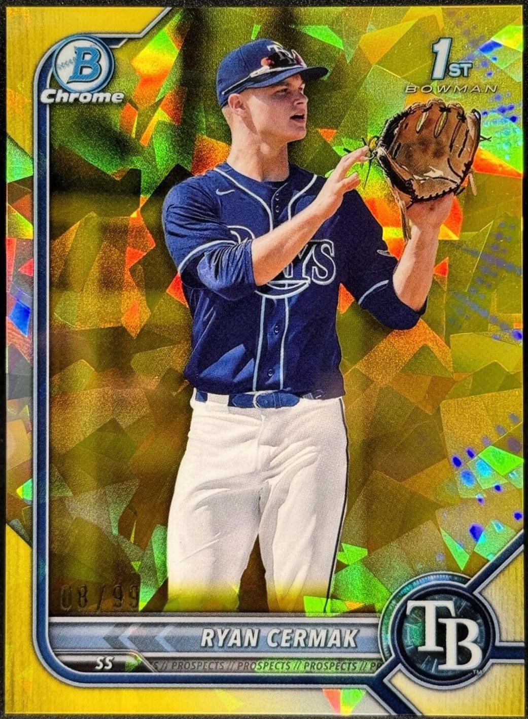 Ryan Cermak [Sapphire Gold Refractor] #BDC-81