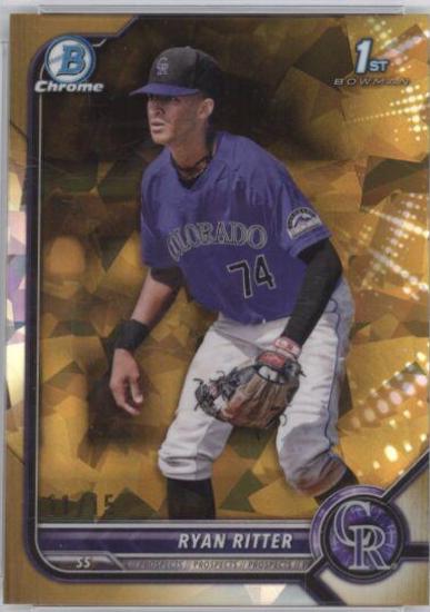 Ryan Ritter [Sapphire Gold Refractor] #BDC-136