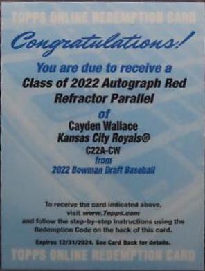 Cayden Wallace [Red] #CDA-CW