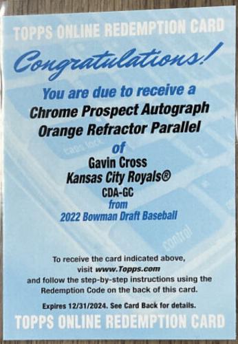 Gavin Cross [Orange] #CDA-GC
