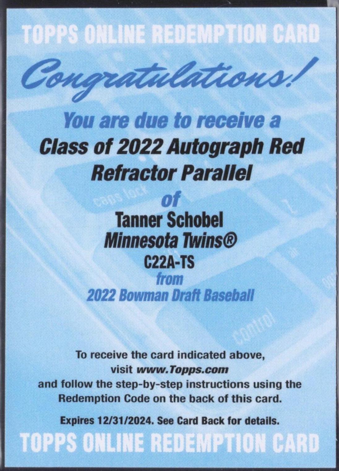 Tanner Schobel [Red] #CDA-TSL